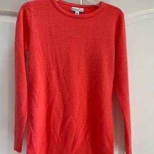Ladies Kim Rogers Sz S Salmon Sweater